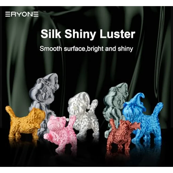 ERYONE Silk PLA Filament 1.75 mm, 3D-Drucker Filament mit 0,03 mm Düse, 1 kg/Spule, Silk Rosa – Bild 3