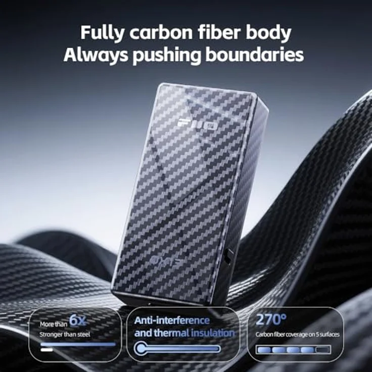 FiiO QX13, tragbarer USB-DAC Kopfhörerverstärker mit Bass Boost und 120 Lautstärkenstufen, Schwarz – Bild 3