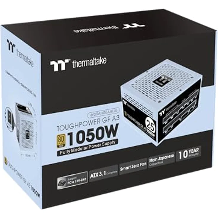 Thermaltake Toughpower GF A3 1050W Netzteil, PC Netzteil, Hydrangea Blue, effiziente Leistung – Bild 5