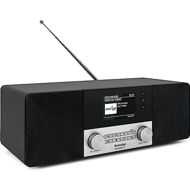 TechniSat DIGITRADIO 4 IR - Stereo Internetradio (DAB+, UKW, Bluetooth-Audiostreaming, Kopfhöreranschluss, AUX-Eingang, Wecktimer, TFT Display, 20 Watt RMS, Elac Lautsprecher, Made in Germany) schwarz – Bild 1