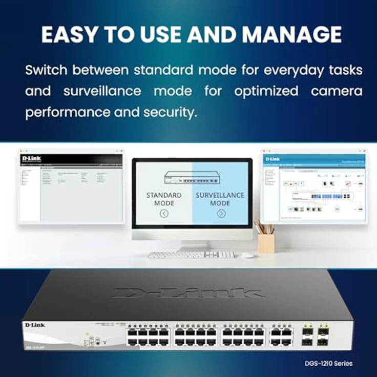 D-Link DGS-1210-10MP gemanaged L2-L3 Gigabit Ethernet (10-100-1000) Energie Über Ethernet (PoE) Unterstützung Schwarz Netzwerk-Switch, DGS-1210-10MP – Bild 4