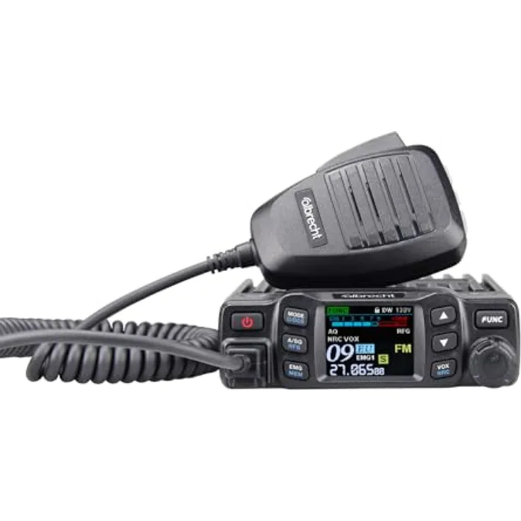 Albrecht AE 5900 Mini SSB, Kompaktes CB-Funkgerät mit 12 Watt SSB-Leistung, TFT-Farbdisplay und digitaler Rauschunterdrückung