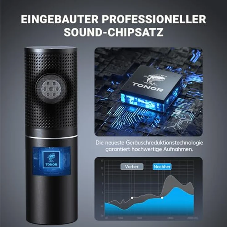 TONOR Q9 USB Podcast Mikrofon, Gaming PC Studio Streaming Mic Kit mit 200 cm Kabel, Arm Stand und Pop-Filter, Kondensator-Mikrofon für PS4/5/Discord/Twitch und YouTube – Bild 3