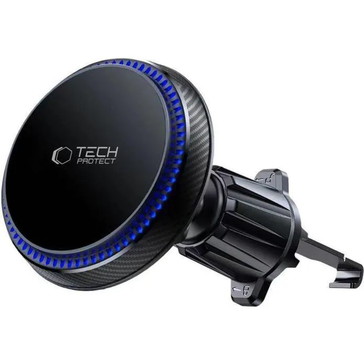 Tech-Protect MM15W-V4, Auto-Handyhalterung mit MagSafe 15W induktivem Ladegerät für Lüftungsgitter, schwarz