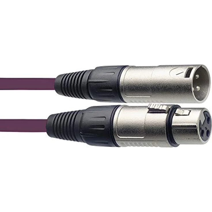 Stagg 3 m hochwertigen XLR-auf XLR-Stecker Mikrofon Kabel violett – Bild 2