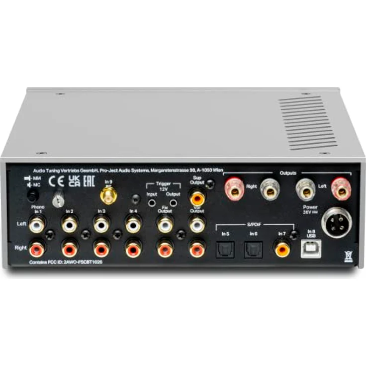 Pro-Ject MaiA DS3, leistungsstarker Stereo-Vollverstärker mit Bluetooth 5.0 aptX HD, Kopfhörerausgang, Phono-in, USB (Schwarz) – Bild 2