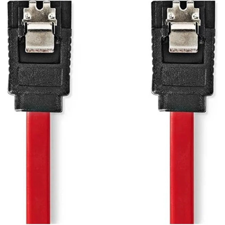 Nedis CCGB73150RD05 SATA-Kabel, rotes 7-Pin-Kabel zur Verlängerung der SATA-Schnittstelle für Geräte mit 7-Pin-SATA-Port