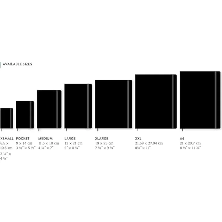 MOLESKINE Notizbuch Xlarge, Punktraster, Soft Cover, myrtengrün, 70 g/m² elfenbeinweißes Papier, abgerundete Ecken, Gummiband und Lesezeichenband – Bild 9