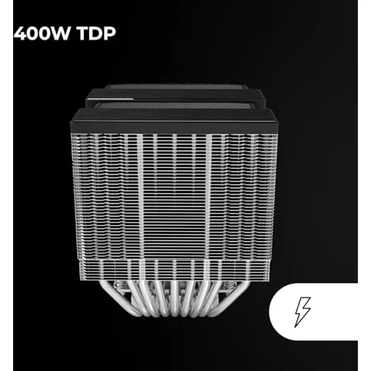 Mars Gaming MCPU-XU9, CPU Kühler mit Dual-Tower-Design, 9 Heatpipes, Schwarz – Bild 3