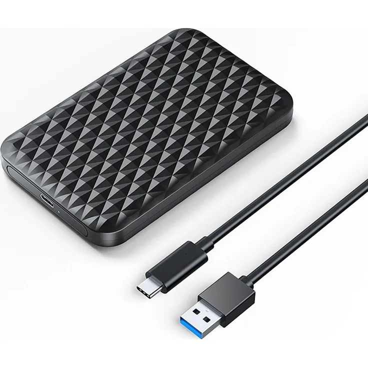 ORICO 2520C3-V1 2,5" HDD/SSD USB-C Festplattengehäuse, mattschwarz, 5 Gbit/s Übertragungsgeschwindigkeit