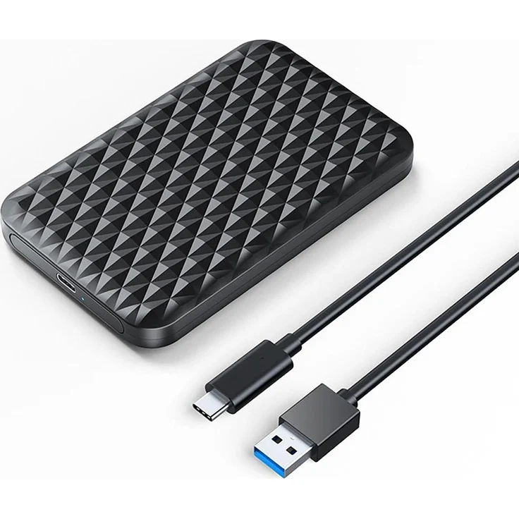 ORICO 2520C3-V1 2,5" HDD/SSD USB-C Festplattengehäuse, mattschwarz, 5 Gbit/s Übertragungsgeschwindigkeit