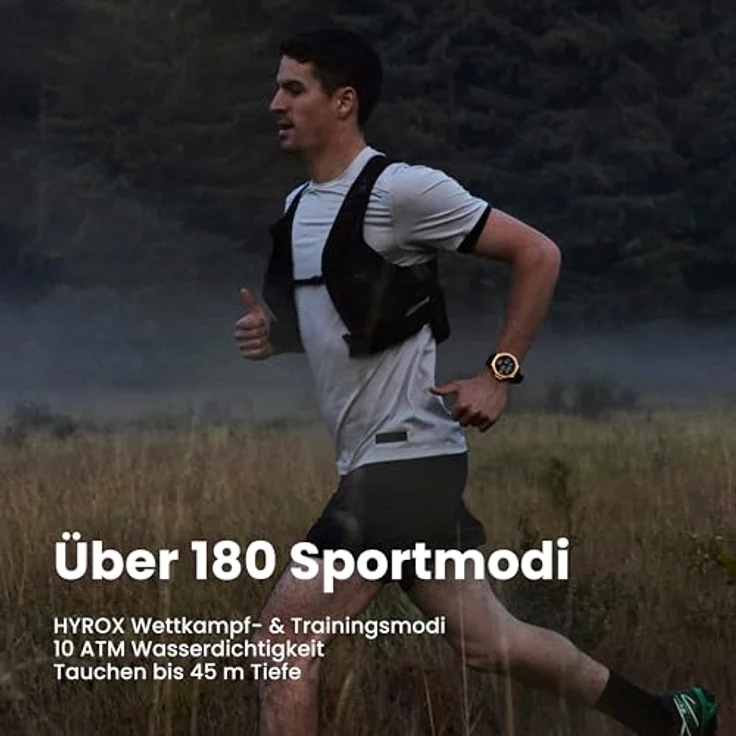 Amazfit T-Rex 3 Pro Outdoor Smartwatch, 48mm Saphir-AMOLED-Display, Titan-Lünette, Dualband-GPS, 25 Tage Akku, 180+ Sportmodi, Schwarz – Bild 5