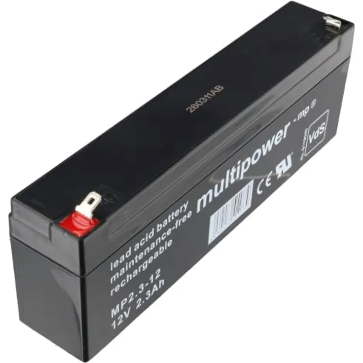 Multipower MP2.3-12 Blei Akku, 4,8mm Faston Stecker, früher Multipower MP2,2-12