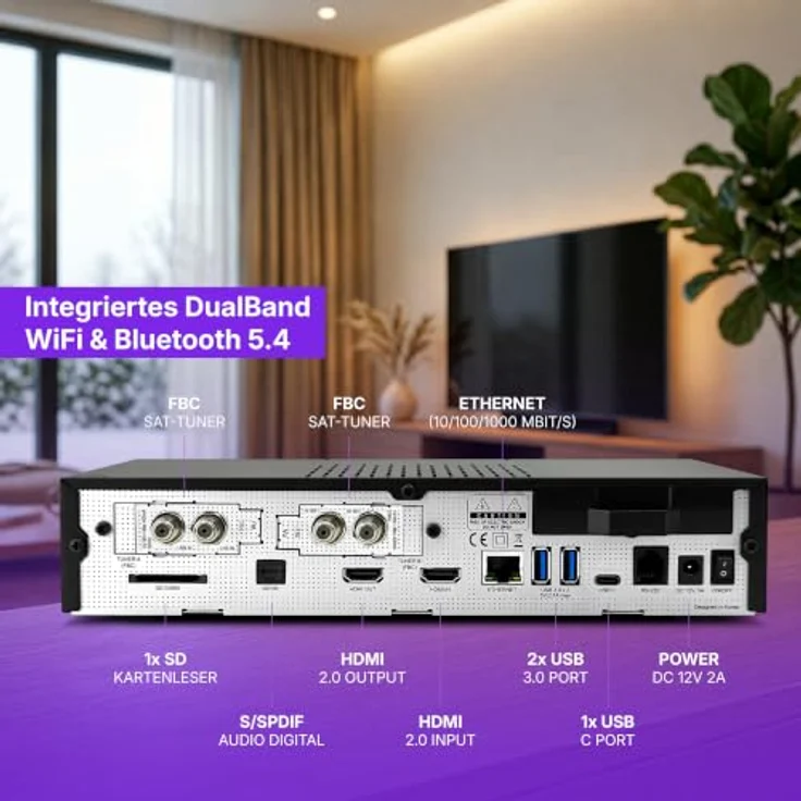 VU+ Duo 4K Lite, 2x DVB-S2X FBC Twin Tuner PVR ready Linux Receiver mit UHD 2160p und Gigabit LAN – Bild 4