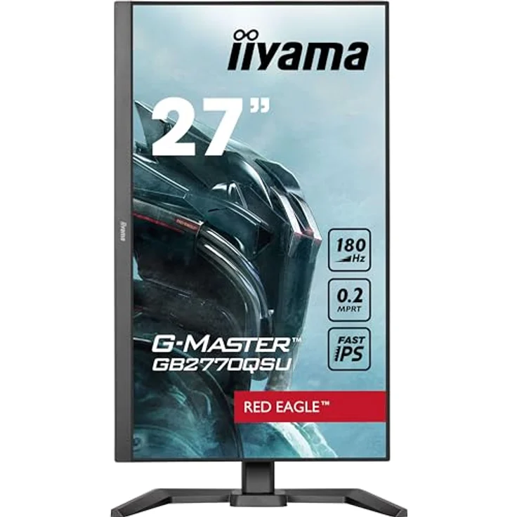 iiyama G-Master Red Eagle GB2770QSU-B6 27" Fast-IPS Gaming Monitor WQHD 180Hz HDMI DP USB3.2, Schwarz – Bild 4