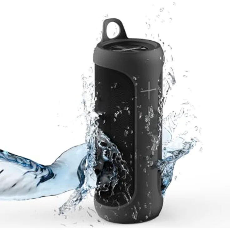 Hama Twin 4.0, 30 W Bluetooth Lautsprecher IP67, teilbar, bis 12 h Laufzeit, schwarz – Bild 7