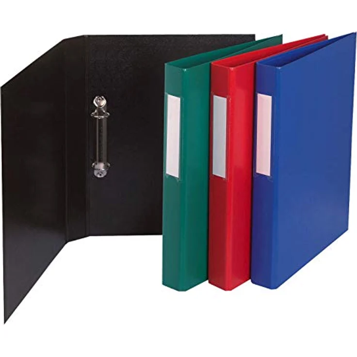 EXACOMPTA Präsentationsordner, Ringbuch DIN A4 mit Etikettenfenster, PP-kaschiert, blau – Bild 4