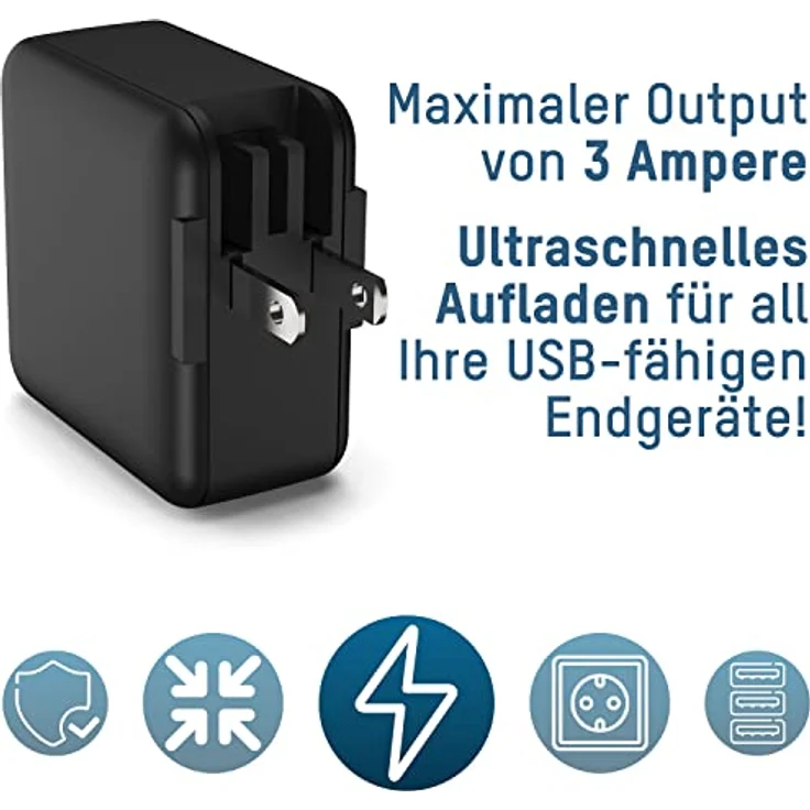 ANSMANN Travel USB Charger 15W Fast Charge Universal Travel Adapter Reiseadapter Reisestecker – Bild 4