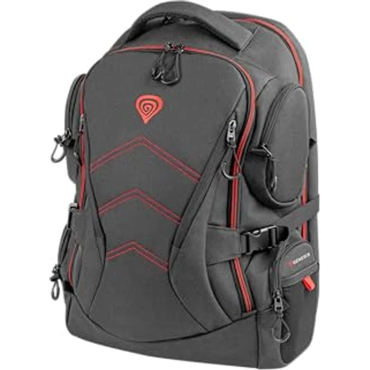 Genesis Pallad 550, Gaming-Laptoptasche für Laptops bis 17,3 Zoll, wasserdicht, robustes 1680D-Polyester, Unisex Rucksack für Uni und Arbeit – Bild 1