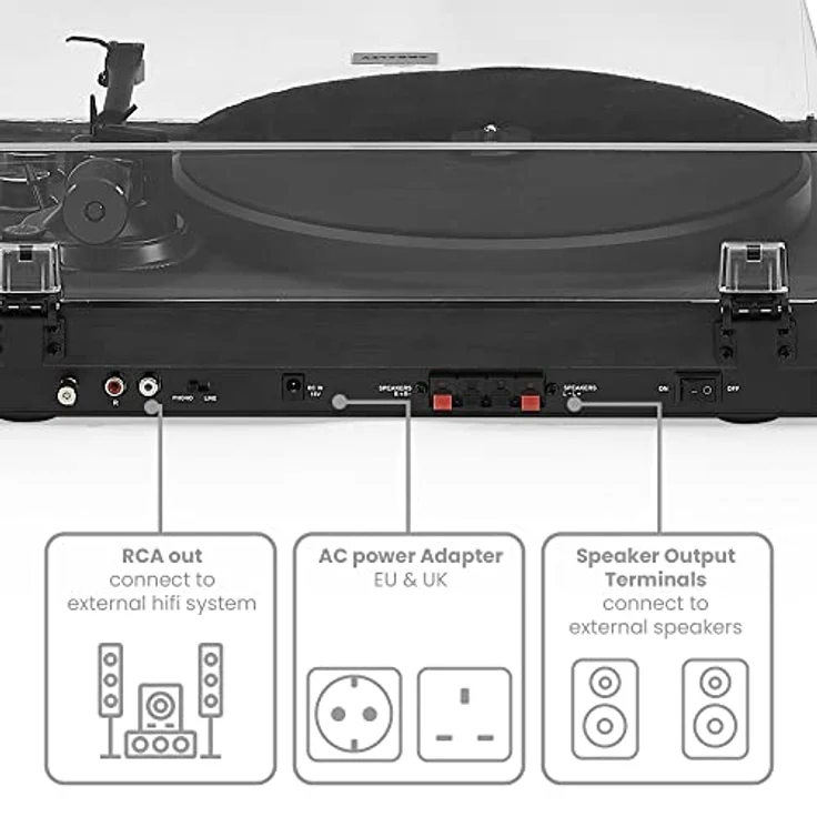Crosley C62 Bluetooth Plattenspieler Schwartz – Bild 3