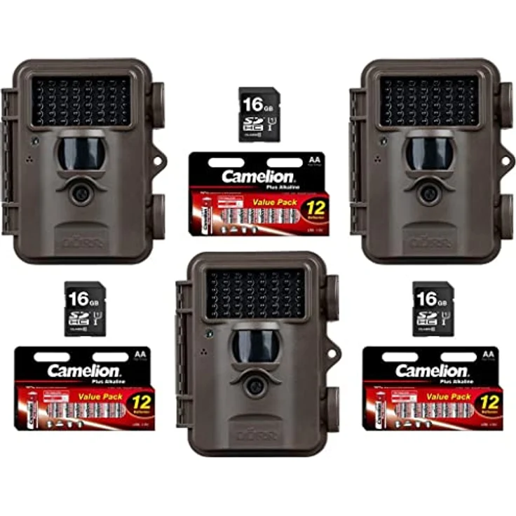 DÖRR Snapshot Mini Black 30MP 4K Überwachungskamera Set | Ultra HD 4K Videos | 940nm IR LEDs | für Innen- und Außenbereich (3er Starter-Kit) – Bild 1