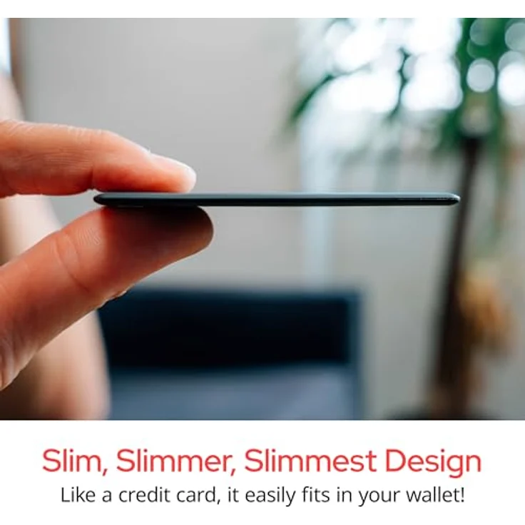 Verbatim My Finder Card, Slim Wallet Tracker-Karte, wiederaufladbarer Bluetooth Item Finder, wasser- und staubdicht, silber – Bild 4