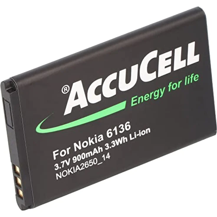 AccuCell Akku für PEAQ PMP300 Seniorentelefon, Großtastentelefon, 3,7V 900mAh, Lithium-Ionen Ersatzakku mit Überladeschutz – Bild 1