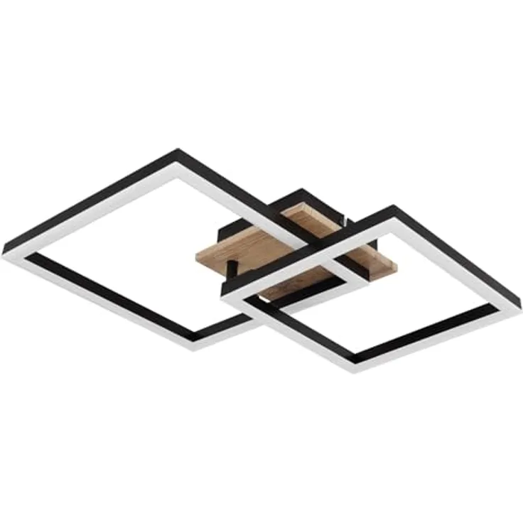 Globo LED-Deckenleuchte - Braun - Schwarz - MDF - Metall - 38 x 53 cm