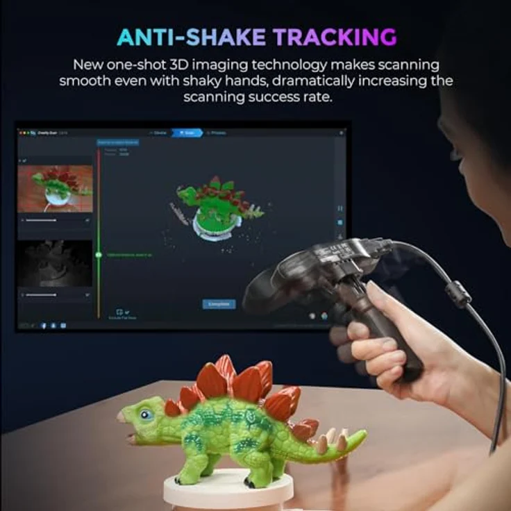 Creality CR-Scan Ferret Pro 3D Scanner, tragbarer 3D Scanner für 3D Drucker, 3D Druck modellierung, 0,1 mm Genauigkeit, 24 Bit Vollfarbscan, Anti-Shake, Wifi 6, für Android IOS Phone PC Mac Win – Bild 5