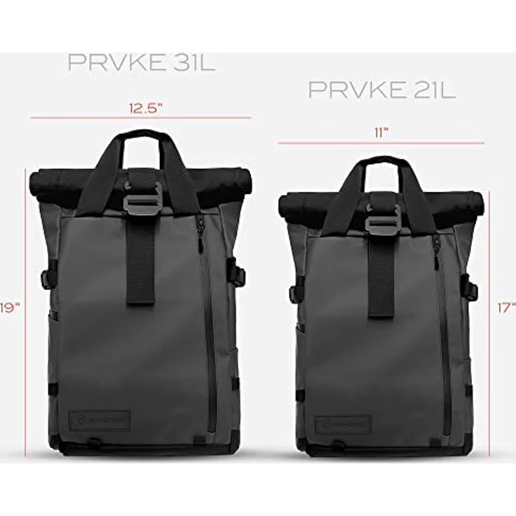 Wandrd THE PRVKE 21 Liter, Fotorucksack mit versiegelten Reißverschlüssen, höhenverstellbarem Rolltop und versteckter Tasche, Beige – Bild 5