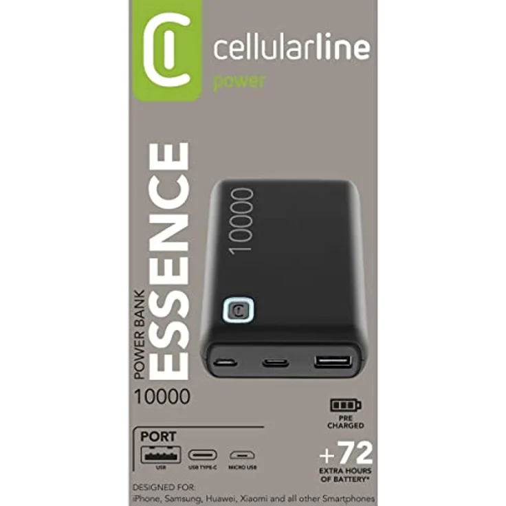 cellularline Zubehör Smartphones Marke Modell Power Bank 10.000 Nero – Bild 3