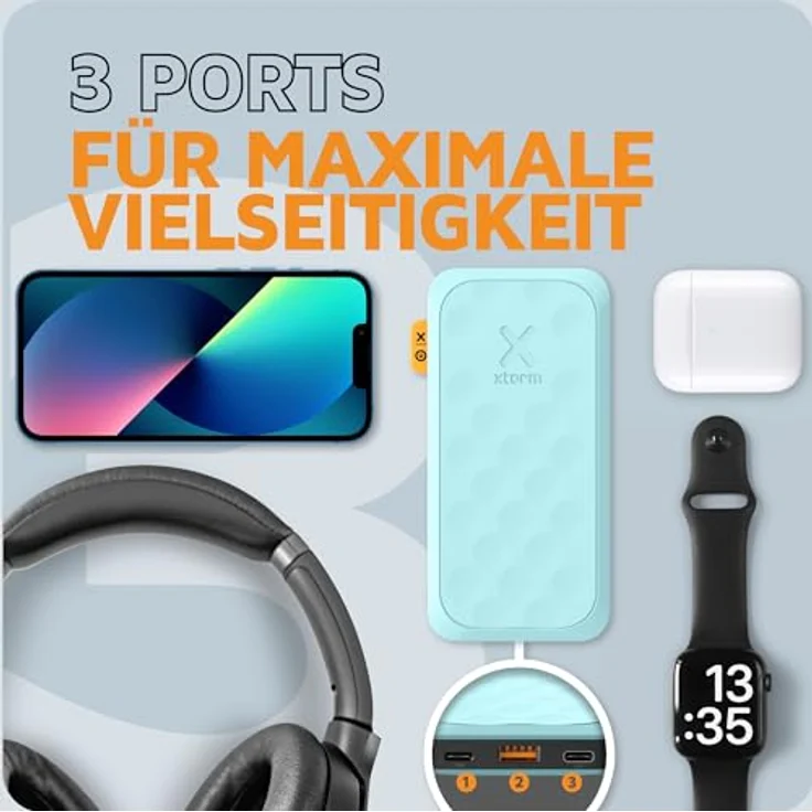 Xtorm Fuel Series Powerbank (10000 mAh, 20 W, 37 Wh), Blau - Nachhaltige mobile Energie – Bild 3