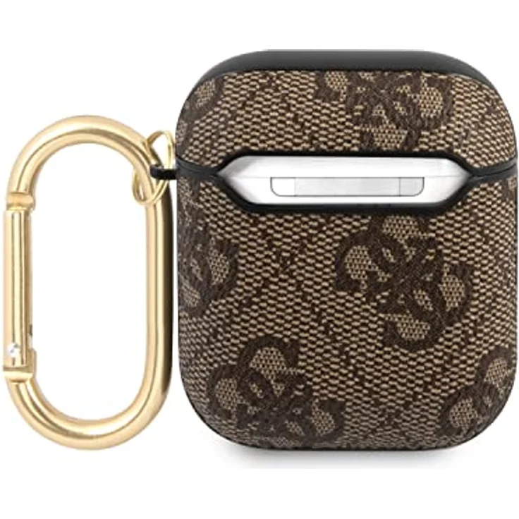 CG MOBILE Guess GUA24GSMW Hülle für AirPods braun 4G Script Metal Collection – Bild 3