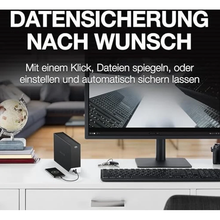 Seagate One Touch HUB 16TB Externe Festplatte, 2-Fach USB Hub, 3.5 Zoll, USB 3.0, Passwortschutz mit AES-256-Verschlüsselung, inkl. Data Rescue Service – Bild 5