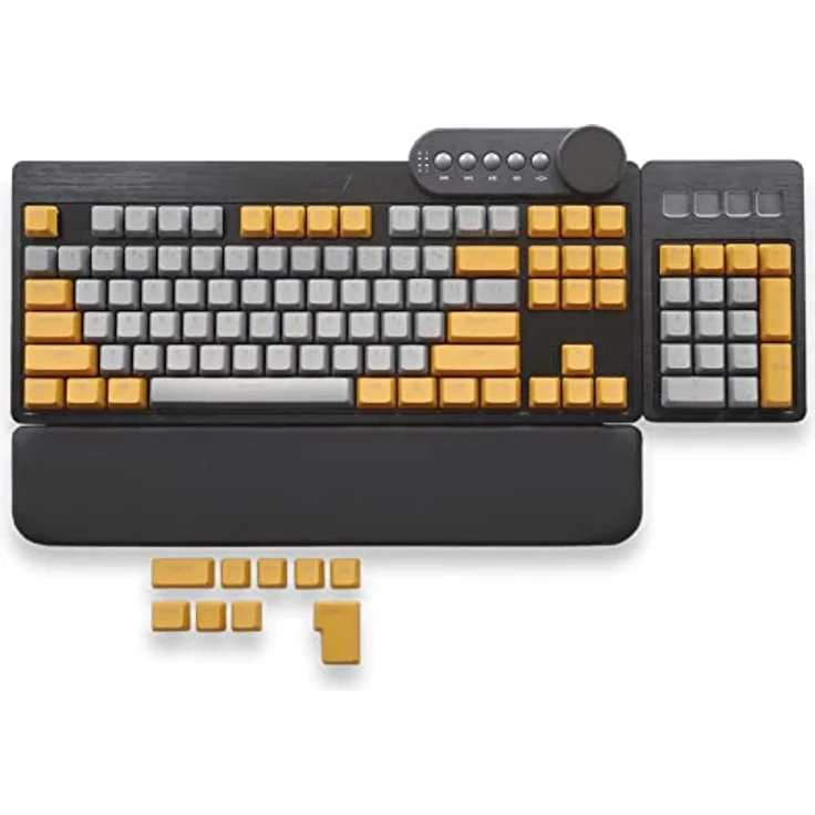 MOUNTAIN Wulfenite A Backlit Keycap Set, 113-tlg. in Grau/Orange, PBT Double-Shot, ISO-Addon  – Bild 2