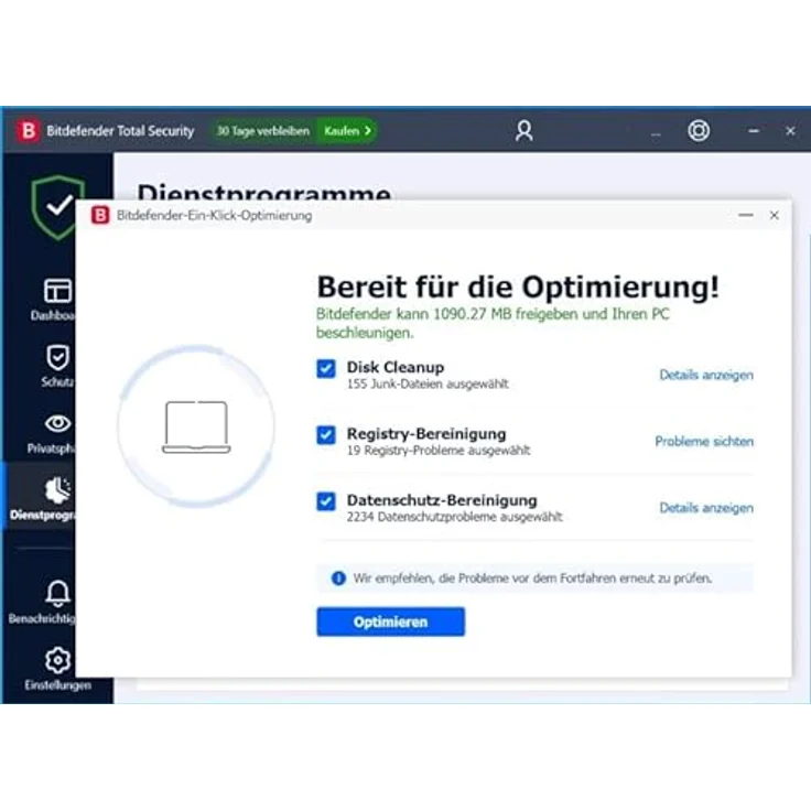 Bitdefender Total Security 1 Gerät / 18 Monate (Code in a Box) – Bild 4