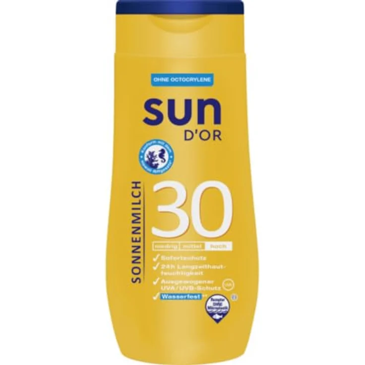 Sun D'Or Sonnenmilch Sonnenschutzmittel Sun UV Dry Protect Sport Sonnencreme LSF30 250 Mililiter x 3 STÜCK  – Bild 2