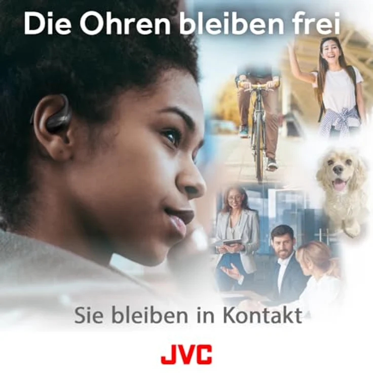 JVC Nearphones HA-NP50T-B, True Wireless Earbuds, Open Ear Design, Active Noise Reduction, Multi-Point, IPX4, Mikrofon-Muting, 38 Std. Laufzeit, BT 5.3, (Schwarz) – Bild 5