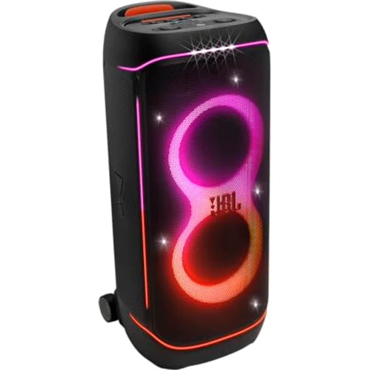 JBL PartyBox 720, Kabelloser Bluetooth-Partylautsprecher mit IPX4-spritzwassergeschütztem Gehäuse, 15 Stunden Spielzeit, dynamischer Lichtshow und Auracast Multi-Speaker-Verbindung, Schwarz – Bild 1