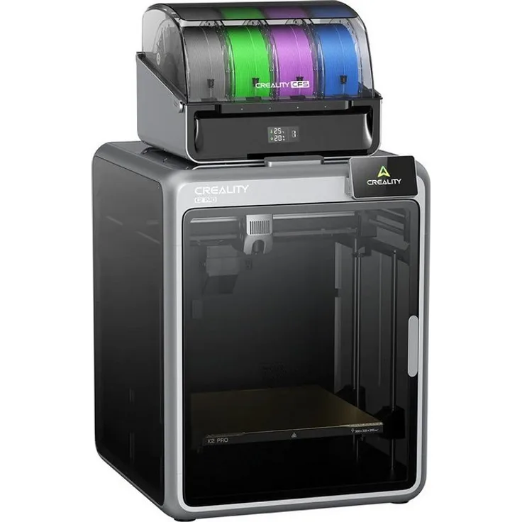 Creality 3D K2 Pro Combo, Multicolor 3D-Drucker mit 300x300x300 mm Bauvolumen, automatischer Nivellierung und kompatibel mit 16 Farben