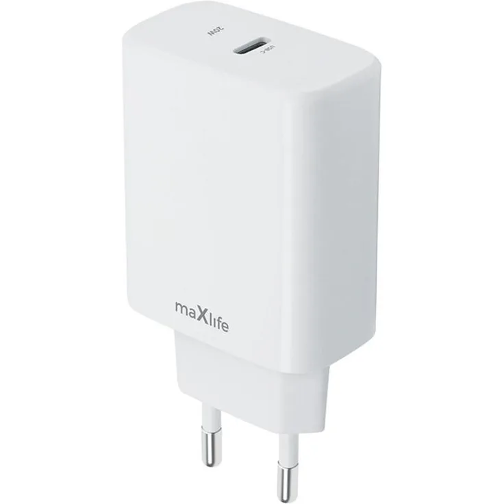 Maxlife MXTC-10-20C, USB-C Wandladegerät mit 20W Schnellladung, Weiß