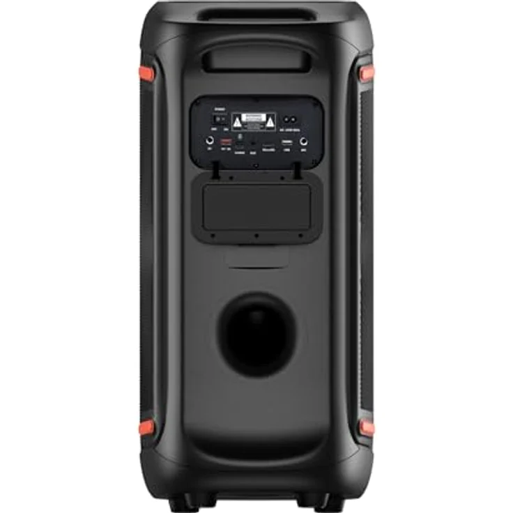 DENVER BPS-370, Bluetooth Lautsprecher mit 100 W RMS, synchronisierten LED-Effekten und IPX4 Spritzwasserschutz, tragbar mit Griff und Rollen – Bild 9