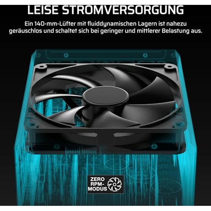 Corsair HX1200i SHIFT, ATX 1200W Netzteil mit 80 PLUS Platinum-Zertifikat, vollmodularem Kabelmanagement und 140 mm Lüfter, Schwarz – Bild 6