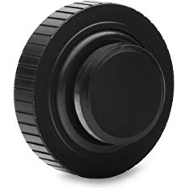 EK EKWB Kappe für EK-Quantum Drehmomentstecker w/Badge (schwarz), CNC-gefrästes Messing mit satiniertem Finish und inklusive eK-Badge – Bild 4
