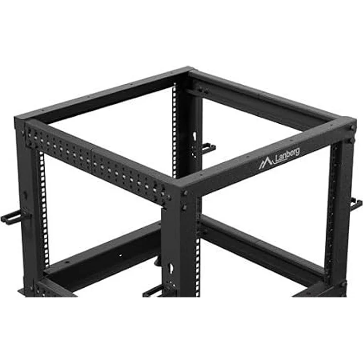Lanberg Netzwerkschrank OR01-6109-B, Rack 9U freistehendes Gestell mit 600 kg Tragfähigkeit, schwarz – Bild 3