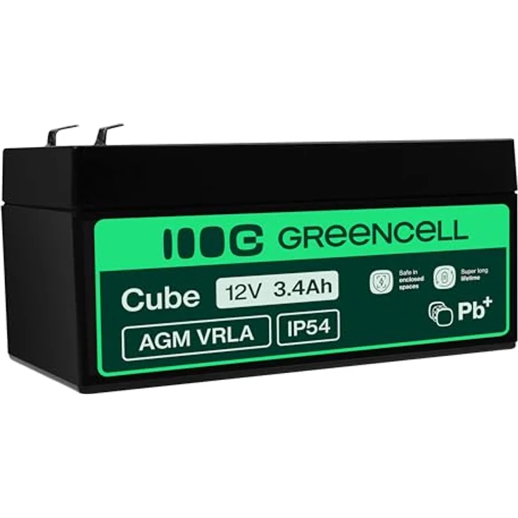 Green Cell UPS-Batterie, Bleisäure, 3.4 Ah, Schwarz – Bild 1
