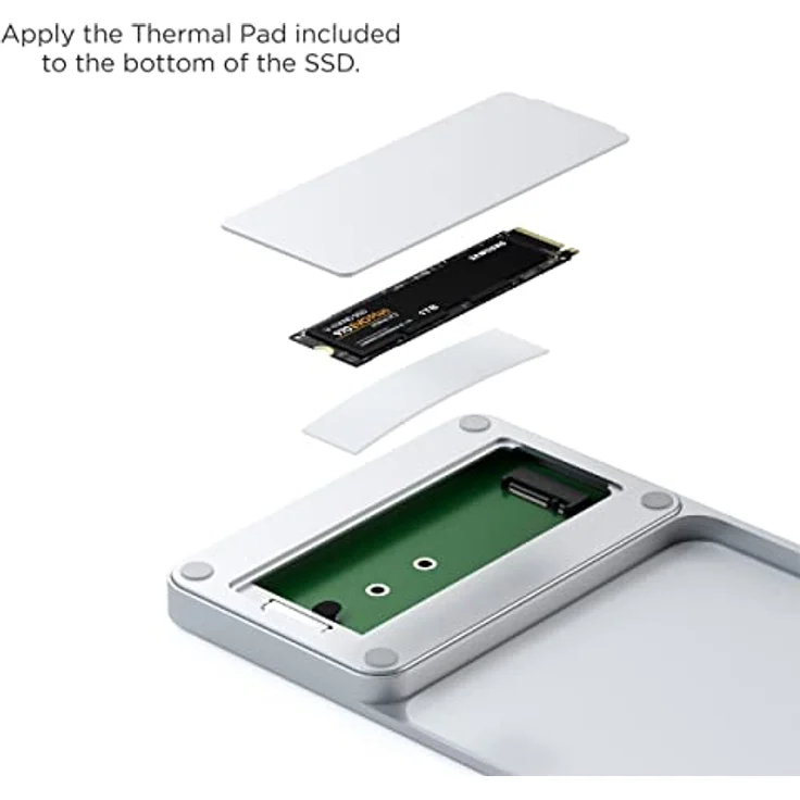 Satechi ST-UCISDS - USB-C Slim Dock für 2021 iMac (24 Zoll) - Silber - USB 3.2 Gen 2 - NVMe,SATA - M.2 – Bild 3