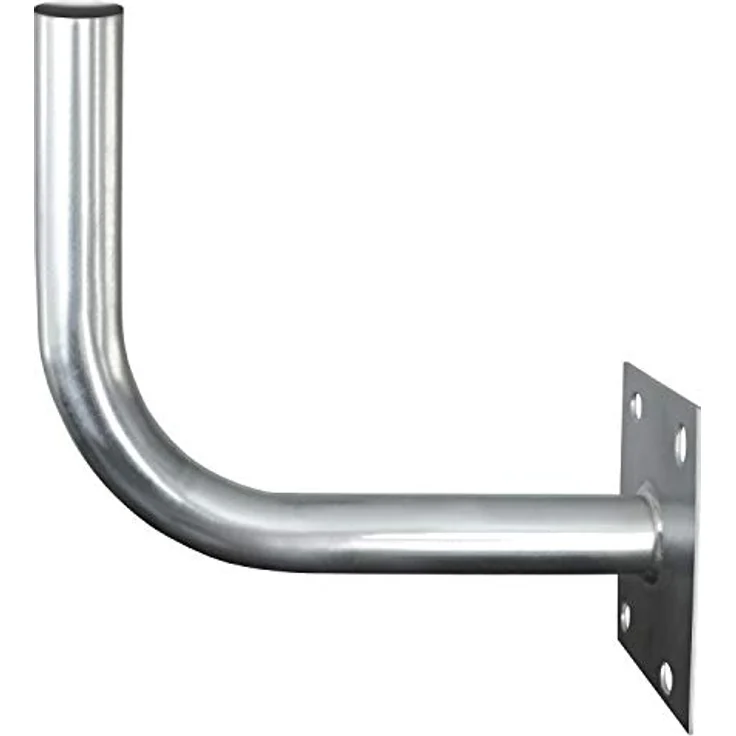 ARLI 60 cm HD SAT Anlage, grau, mit Single LNB, Wandhalter 25 cm und 2 vergoldeten F-Steckern – Bild 6