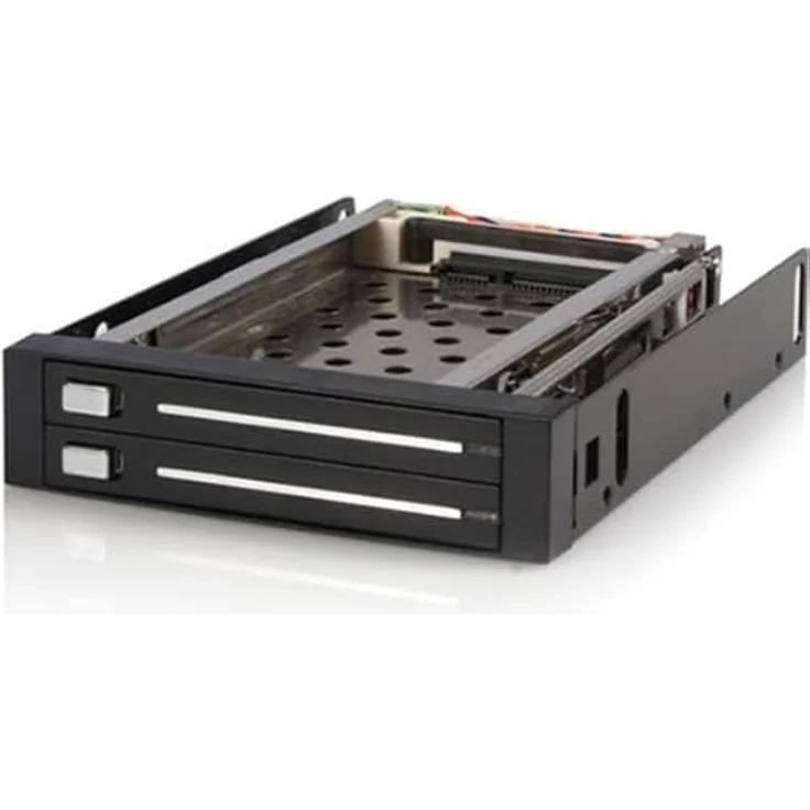 StarTech.com SATA Wechselrahmen 3,5 Zoll trägerlos - Mobiles Festplatten Speicher Rack für 2x 6,4cm (HSB220SAT25B) – Bild 4