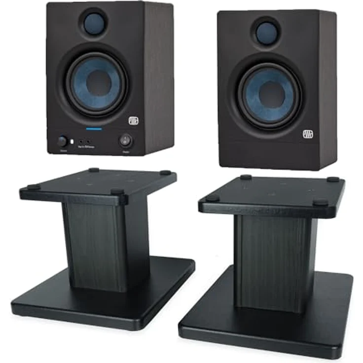 Presonus Eris 4.5BT, Bluetooth Lautsprecher 2nd Gen, 50 W, schwarz mit Boxenständern, 1 Paar – Bild 1